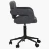 Croyde Dark Grey Fabric Swivel Home Office Chair -Furniture Specialty Store croyde charcoal 1