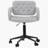 Croyde Grey Fabric Swivel Home Office Chair -Furniture Specialty Store croyde light grey fabric 1