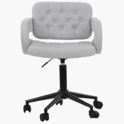 Croyde Grey Fabric Swivel Home Office Chair