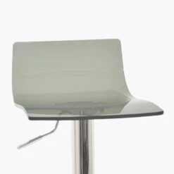 Crystal Smoke Acrylic Chrome Base Bar Stool -Furniture Specialty Store crystal smoke 4 1