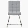 Cuba Grey Fabric Office Chair Without Wheels -Furniture Specialty Store cuba grey fabric 1