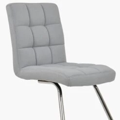 Cuba Grey Fabric Office Chair Without Wheels -Furniture Specialty Store cuba grey fabric 4