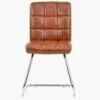 Cuba Vintage Brown Faux Leather Office Chair Without Wheels -Furniture Specialty Store cuba vintage brown 1