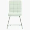 Cuba White Faux Leather Office Chair Without Wheels -Furniture Specialty Store cuba white 1 5