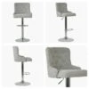 Drummond Stone Grey Boucle Chrome Base Kitchen Stool -Furniture Specialty Store drummond beige 4