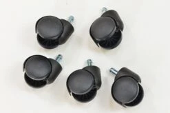 Office Chair Wheels Black Top Trim (pack Of 5)