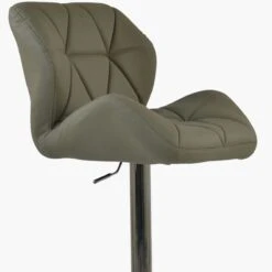 Eris Taupe Faux Leather Chrome Base Bar Stool -Furniture Specialty Store eris taupe 4