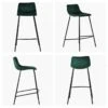 Fallow Green Velvet Black Leg Breakfast Stool -Furniture Specialty Store fallow green velvet black leg 5