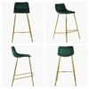 Fallow Green Velvet Gold Leg Barstool -Furniture Specialty Store fallow green velvet gold leg 5