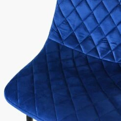 Finn Blue Velvet Black Leg Breakfast Stool -Furniture Specialty Store finn blue 5