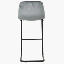 Finn Dark Grey Velvet Black Leg Barstool -Furniture Specialty Store finn dark grey 2