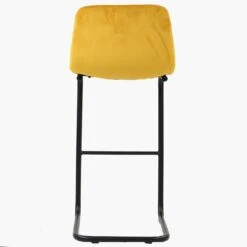 Finn Gold Velvet Black Leg Bar Stool -Furniture Specialty Store finn yellow 4