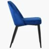Flair Blue Velvet Dining Chair With Black Legs -Furniture Specialty Store flair blue 3 1