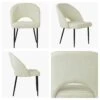 Flair Cream Boucle Dining Chair With Black Leg -Furniture Specialty Store flair cream cinda black 4