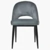 Flair Dark Grey Velvet Dining Chair With Black Legs -Furniture Specialty Store flair dark grey 1 1