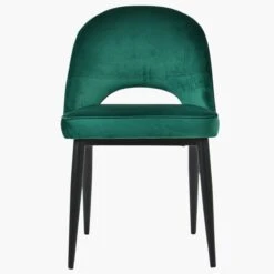 Flair Green Velvet Dining Chair With Black Legs -Furniture Specialty Store flair green velvet black leg 1 1