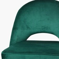 Flair Green Velvet Dining Chair With Black Silver Legs