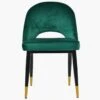 Flair Green Velvet Dining Chair With Black Gold Legs 1 Flair Green Velvet Dining Chair With Black Gold Legs -Furniture Specialty Store flair green velvet gold tip 3 1