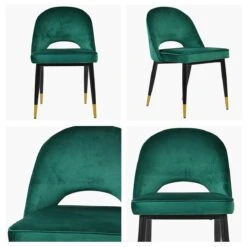 Flair Green Velvet Dining Chair With Black Gold Legs 10 Flair Green Velvet Dining Chair With Black Gold Legs -Furniture Specialty Store flair green velvet gold tip white 1