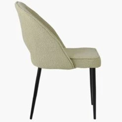 Flair Mink Boucle Dining Chair With Black Leg -Furniture Specialty Store flair mink black 2