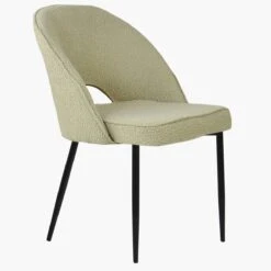 Flair Mink Boucle Dining Chair With Black Leg -Furniture Specialty Store flair mink black 3 min