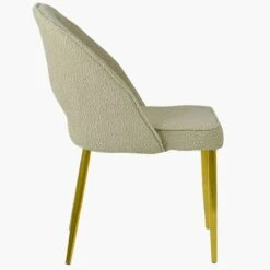 Flair Mink Boucle Dining Chair With Gold Leg -Furniture Specialty Store flair mink gold 2