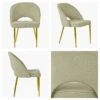 Flair Mink Boucle Dining Chair With Gold Leg 2 Flair Mink Boucle Dining Chair With Gold Leg -Furniture Specialty Store flair mink gold 4