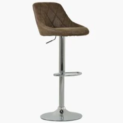 Flo Antique Brown Faux Leather Swivel Bar Stool -Furniture Specialty Store flo antique brown 2