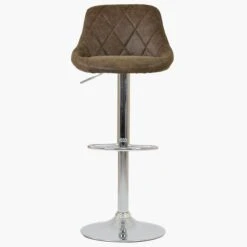 Flo Antique Brown Faux Leather Swivel Bar Stool -Furniture Specialty Store flo antique brown 3