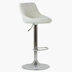 Flo Cream Boucle Chrome Base Breakfast Stool -Furniture Specialty Store flo cream 1 1