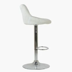 Flo Cream Boucle Chrome Base Breakfast Stool -Furniture Specialty Store flo cream 3