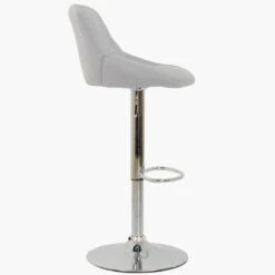 Flo Grey Fabric Chrome Base Barstool -Furniture Specialty Store flo light grey fabric 2