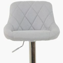 Flo Grey Fabric Chrome Base Barstool -Furniture Specialty Store flo light grey fabric 5