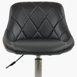 Flux Black Leather Small Swivel Desk Chair -Furniture Specialty Store flux black 5