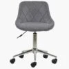 Flux Dark Grey Fabric Small Swivel Desk Chair -Furniture Specialty Store flux charcoal 1 2