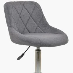 Flux Dark Grey Fabric Small Swivel Desk Chair -Furniture Specialty Store flux charcoal 4
