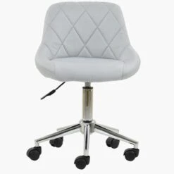 Flux Grey Fabric Small Swivel Desk Chair -Furniture Specialty Store flux light grey fabric 2