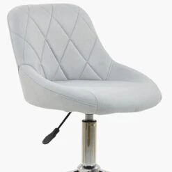 Flux Grey Fabric Small Swivel Desk Chair -Furniture Specialty Store flux light grey fabric 4