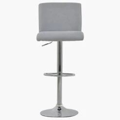 Georgia Grey Fabric Chrome Base Bar Stool -Furniture Specialty Store georgia light grey fab 3
