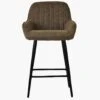 Hamilton Antique Brown Leather Black Leg Counter Bar Stool -Furniture Specialty Store hamilton antique brown black 1