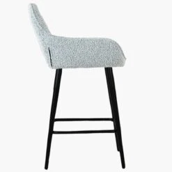 Hamilton Grey Boucle Black Leg Kitchen Stool 11 Hamilton Grey Boucle Black Leg Kitchen Stool -Furniture Specialty Store hamilton grey black base 3