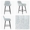 Hamilton Grey Boucle Black Leg Kitchen Stool 1 Hamilton Grey Boucle Black Leg Kitchen Stool -Furniture Specialty Store hamilton grey black base 5