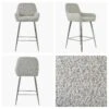 Hamilton Stone Grey Boucle Chrome Leg Kitchen Stool 2 Hamilton Stone Grey Boucle Chrome Leg Kitchen Stool -Furniture Specialty Store hamilton stone chrome 5