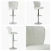 Harlem Cream Boucle Chrome Adjustable Breakfast Stool -Furniture Specialty Store harlem cream 4