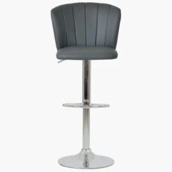 Harlem Grey PU Chrome Adjustable Breakfast Stool -Furniture Specialty Store harlem grey pu 3