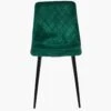 Hart Green Velvet Dining Chair With Black Legs -Furniture Specialty Store hart dark green black leg 1