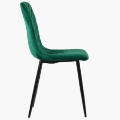 Hart Green Velvet Dining Chair With Black Legs 8 Hart Green Velvet Dining Chair With Black Legs -Furniture Specialty Store hart dark green black leg 3