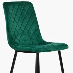 Hart Green Velvet Dining Chair With Black Legs 9 Hart Green Velvet Dining Chair With Black Legs -Furniture Specialty Store hart dark green black leg 4