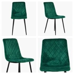 Hart Green Velvet Dining Chair With Black Legs 11 Hart Green Velvet Dining Chair With Black Legs -Furniture Specialty Store hart dark green black leg white