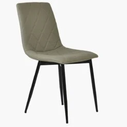 Hart Taupe Faux Leather Dining Chair With Black Legs -Furniture Specialty Store hart taupe pu 2